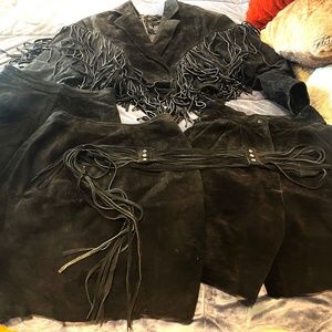 SUEDE BLACK FRINGE BEAUTY BUNDLE